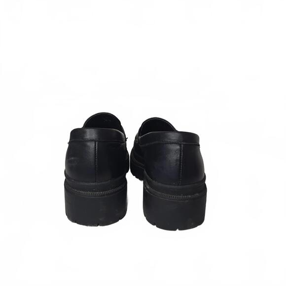 Patina Portland Leather-Black Leather Chunky Loafers Handmade in Mexico Size 8.5 - Picture 4 of 6